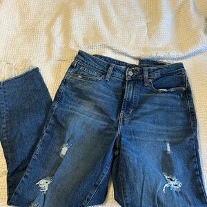 Classic Blue Distressed Women's Jeans